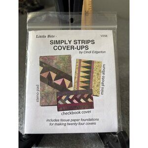 Simply Strips Cover-Ups Pattern by Cindi Edgerton V256 for Steno Pad Checkbook &